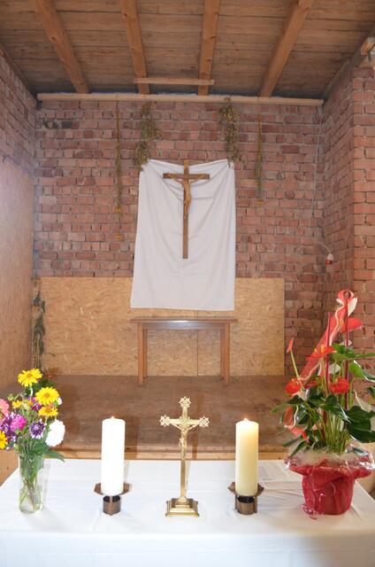 So sieht der Blick des Gottesdienstbesuchers in Richtung Altar aus.