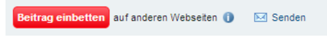 Wenn ihr beispielsweise eine Homepage oder einen Blog besitzt, könnt ihr eure Beiträge auch ganz einfach einbetten ...