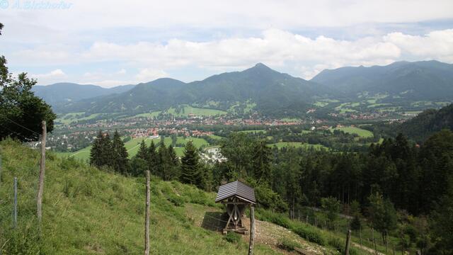 Der Blick von der Terrasse auf der Reiseralm
