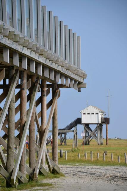 Pfahlbauten am Strand von St. Peter-Ording (Foto: Katja Woidtke)