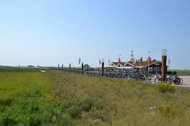 Am Seebrückenvorplatz treffen sich die Urlauber auf ein Fischbrötchen. (Foto: Katja Woidtke)