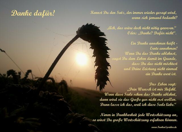 Danke dafür ...!