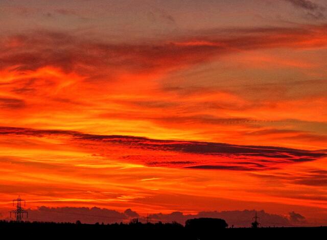 Morgenrot im Januar