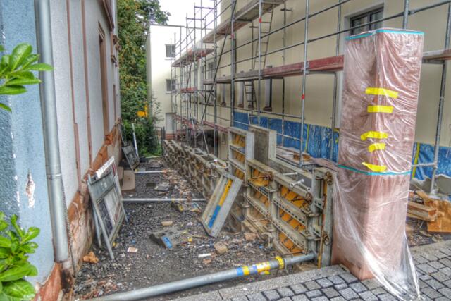 Bahnhofsvorplatz Marburg / Lahn - Großbaustelle vor dem Hauptbahnhof am 14.08.2014. | Foto: KDH / SDS Marburg