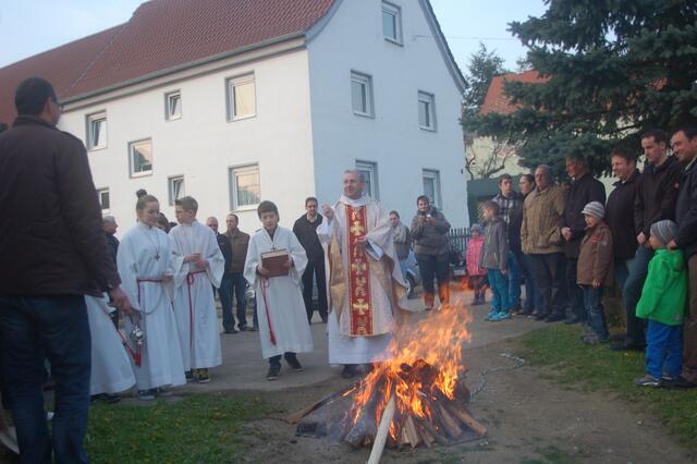 Osterfeuer in Bliensbach