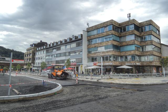 Bahnhofsvorplatz Marburg / Lahn - Großbaustelle vor dem Hauptbahnhof am 14.08.2014. | Foto: KDH / SDS Marburg