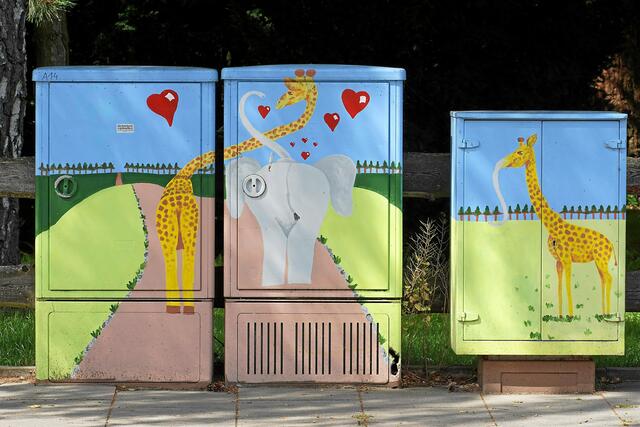 Was kommt dabei heraus, wenn sich der Elefantenbulle in eine Giraffendame verliebt? Ein Girfant! Es kommt hier stark nach der Mutter!