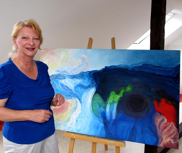 Im Atelier. "Das Auge sieht"
