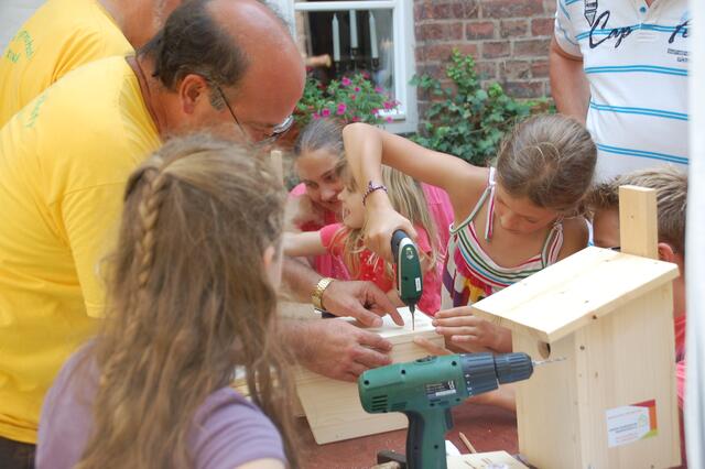 Bei der Siedlergemeinschaft konnte man Nistkäster bauen