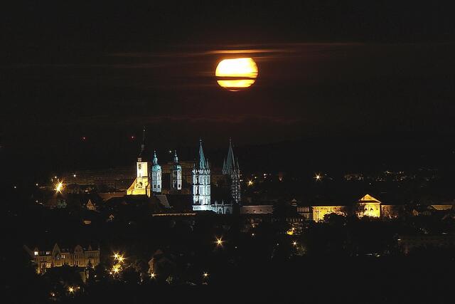 Klesla, Juni, 2. Mondaufgang über Naumburg