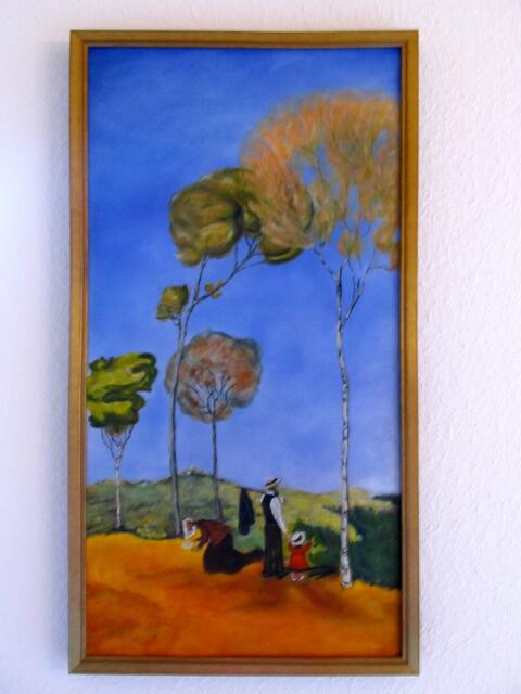 Nach A. Macke: Der Spaziergang