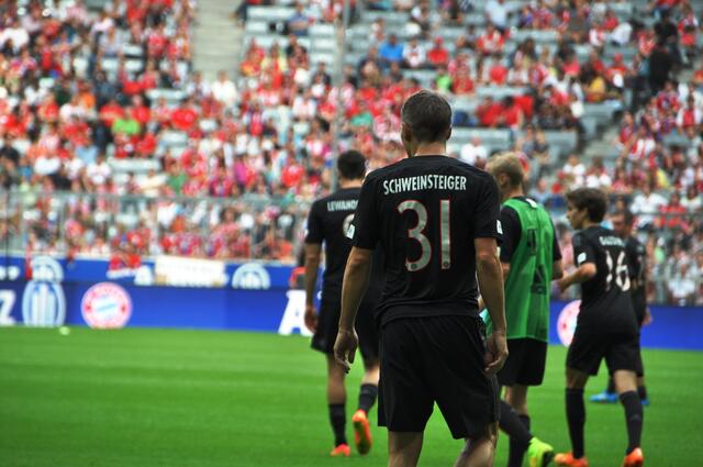 Bastian Schweinsteiger und der FC Bayern beim Training