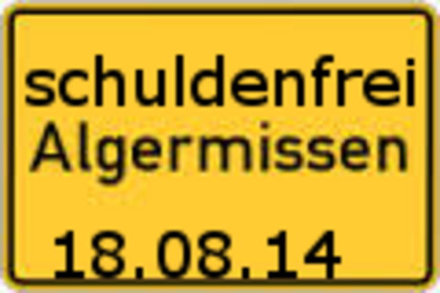31191 Algermissen: Zum 15.08.2014 Schuldenfrei !!!     http://www.ndr.de/nachrichten/niedersachsen/hannover_weser-leinegebiet/Algermissen-hat-sich-gesund-gespart,algermissen112.html _ Verwaltung,  Ortsräte anderer Gemeinden können noch Nachhilfekurse buchen? _ http://www.myheimat.de/gronau-leine/politik/gronau_leine-sg-buerger-gestalten-mithgeldverschwendung-u-schuldenhaeufung-2-kanian-feuerwehrzufahrt-muss-unbedingt-strassenartig-ausgebaut-werden-d2513208.html