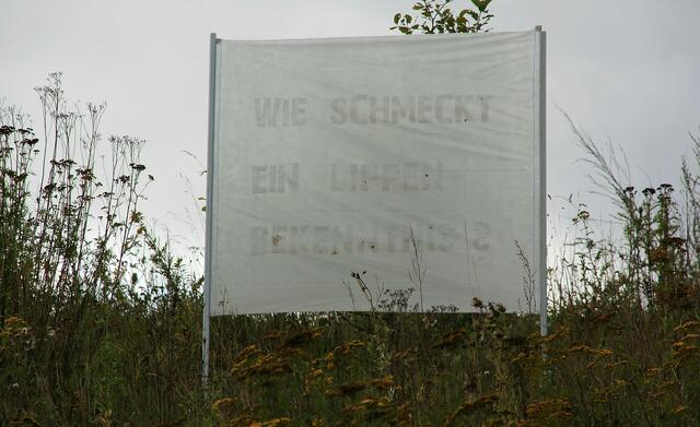 "Die Antwort weiß nur der Wind 1 - 8", Installation von Dagmar Reichel (Deutschland)