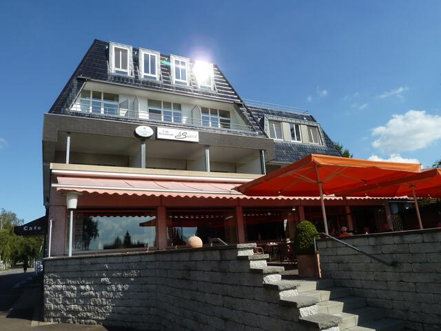 Die Rückseite des Hotels.