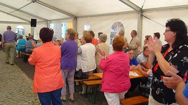 Die “Schönburger Blasmusikanten“ in Krawinkel am 30.8.2014 !
