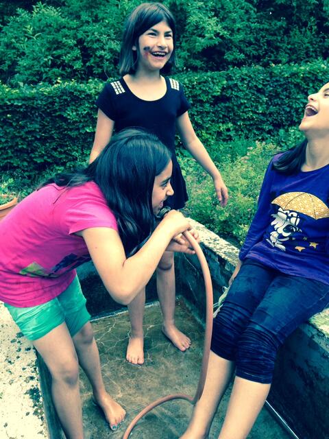 Bei 33 Grad darf man sich auch mal erfrischen!