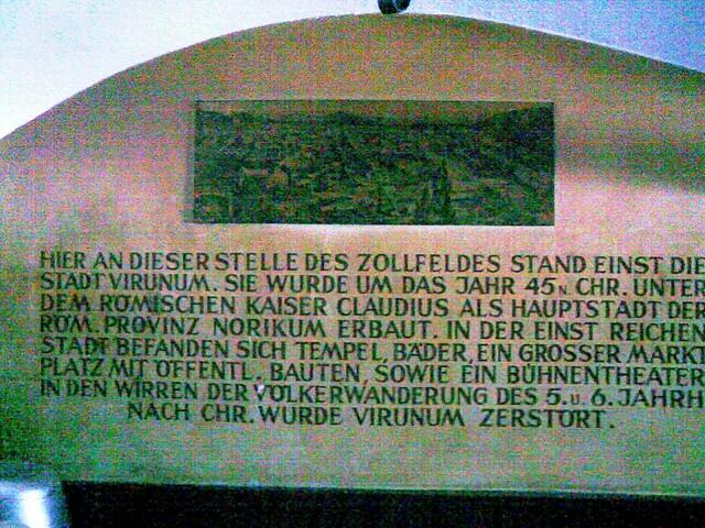 Texthinweis im Gasthaus Fleissner (Zollfeld)