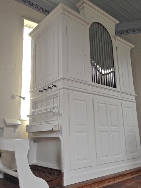 Die Orgel noch einmal von unten