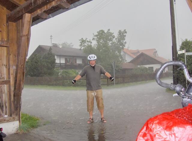 vom Gewitter erwischt