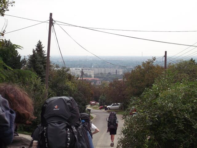 Der erste Blick auf Budapest.