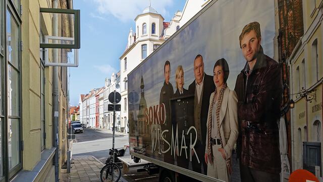 Dreharbeiten in der Altstadt von Wismar (Foto: Helmut Kuzina)