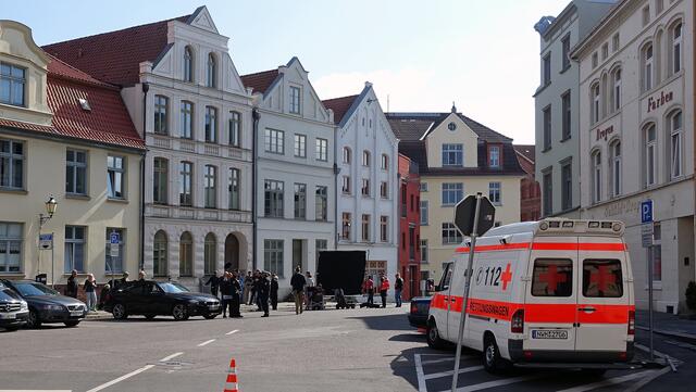 Dreharbeiten auf dem Platz "Am Schilde" im September 2014 (Foto: Helmut Kuzina)