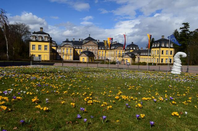 Residenzschloss in Bad Arolsen im Frühling