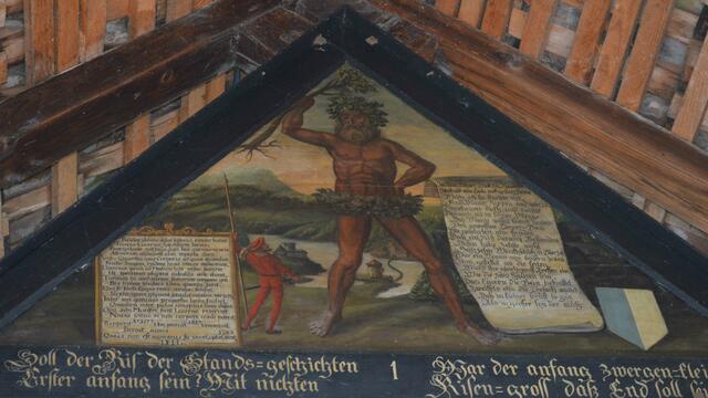 Die Bilder in der überdachten Holzbrücke zeigen Szenen der Luzerner und Schweizer Geschichte.