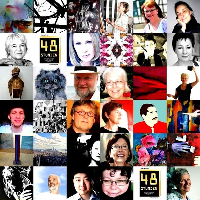 Die Künstler der 48 Stunden Kunstausstellung 2014 | Foto: Ralf Sommer