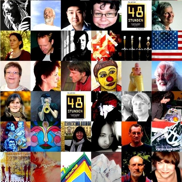 Die Künstler der 48 Stunden Kunstausstellung 2014 | Foto: Ralf Sommer