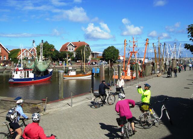 Radfahrer-Pause mit Foto-Shooting.