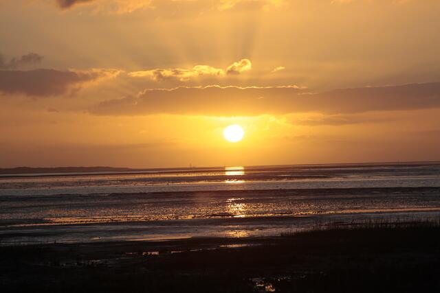 Sonnenaufgang auf der Nordsee Insel Wangerooge am 27.Sepember 2014