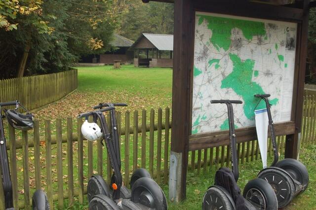 Kurzer Stopp an der Wolfsbuche im Kleinen Deister.