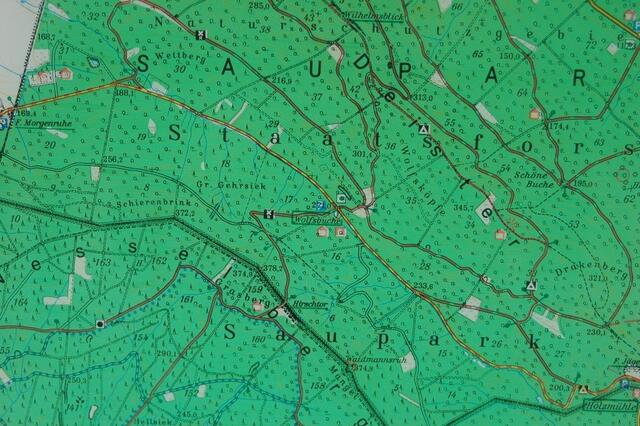 Kurzer Stopp an der Wolfsbuche im Kleinen Deister.