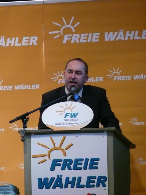 Hubert Aiwanger bei seiner Rede vor den Delegierten