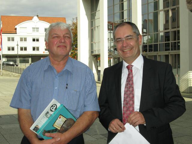 Die beiden Bürgermeister Jean-Francois Dardenne und Michael Wörle | Foto: Michael Fendt