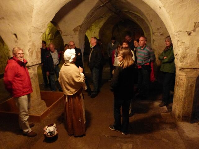 Im Gewölbe unter dem Rathaus.