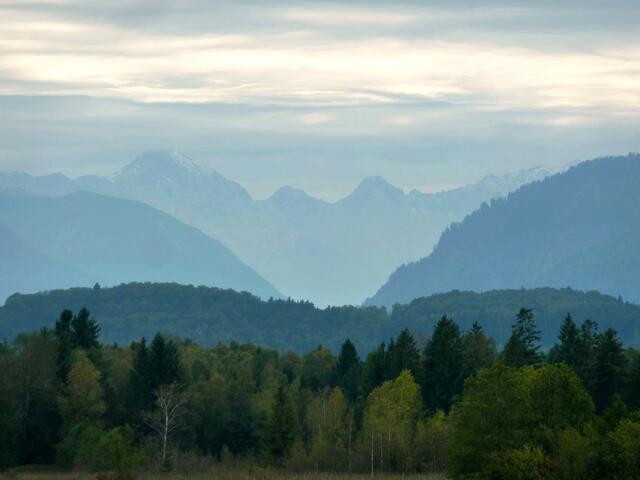 Ein Blick in die Berge ist immer wieder schön.