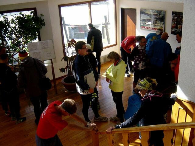 Vorbereitung zum 1. Feuerlandmarathon am 30. September 2014 im Hotel Ushuaia in Ushuaia/Argentinien.