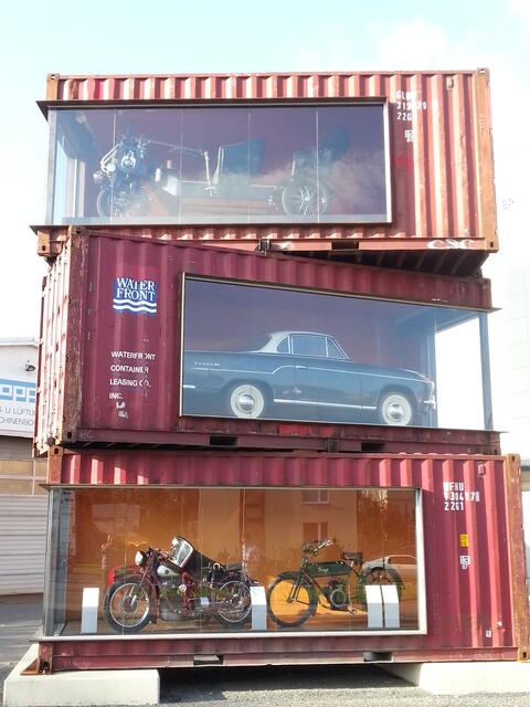 Containerstapel und Ansichtssache