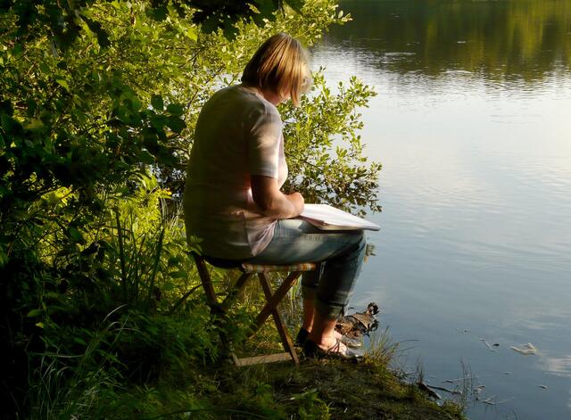 Sie wollten die schönen Abensstunden auch für die Motivsuche am Ufer des Würmsees - direkt am Wasser - nutzten.