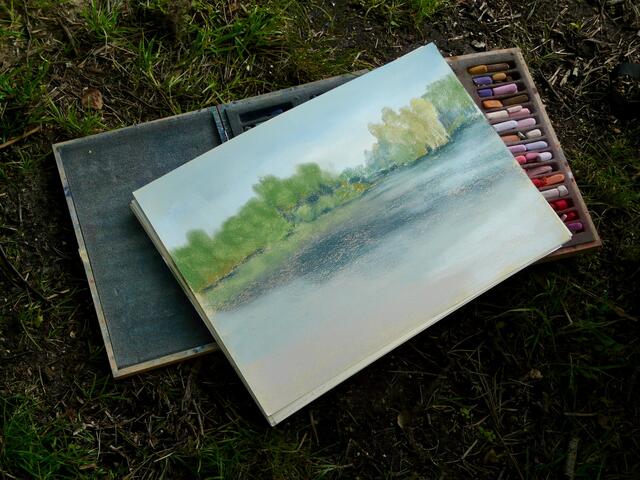 Bild in Kreide - Würmsee 2012.