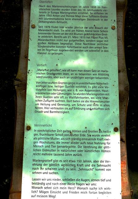 Info zur Lourdesgrotte