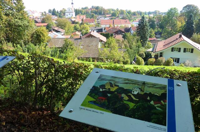 So hat Gabriele Münter die Aussicht gesehen und gemalt....