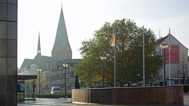 Blickachse vom Schloss in Richtung auf St. Nikolai. Foto: Helmut Kuzina
