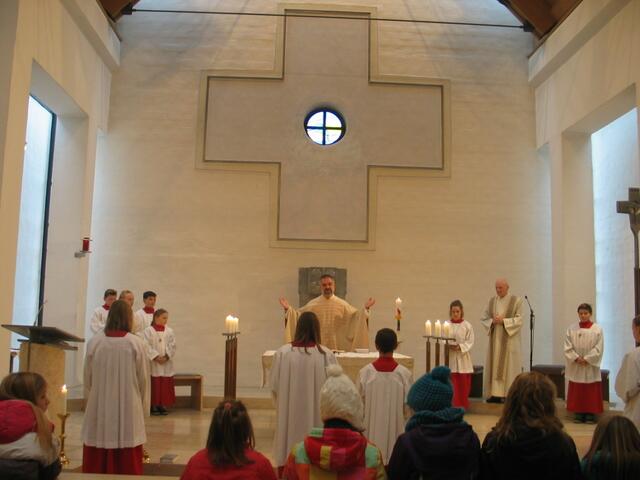 Pfarrer Franz Walden und Geistlicher Rat Hermann-Josef Lampart in St. Ulrich, Ellgau.