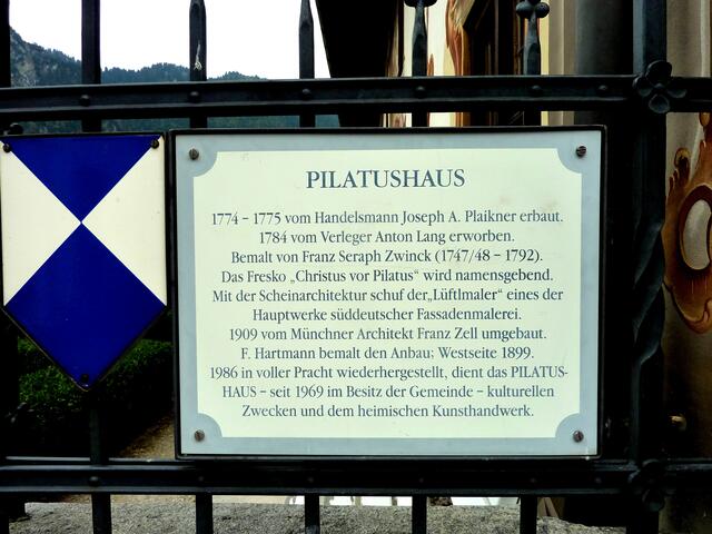 Wichtige Information über das Pilatushaus.