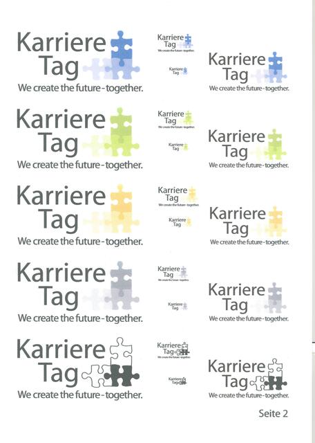 Entwürfe von Lisanne Fratzke: Das Gewinner-Logo des Karrieretages | Foto: Prof. Dr.-Ing. Reinhard Spörer