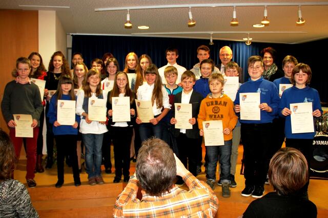 Mit 31 Bezirkssiegern dominierten die Wertinger Musiker den Wettbewerb.